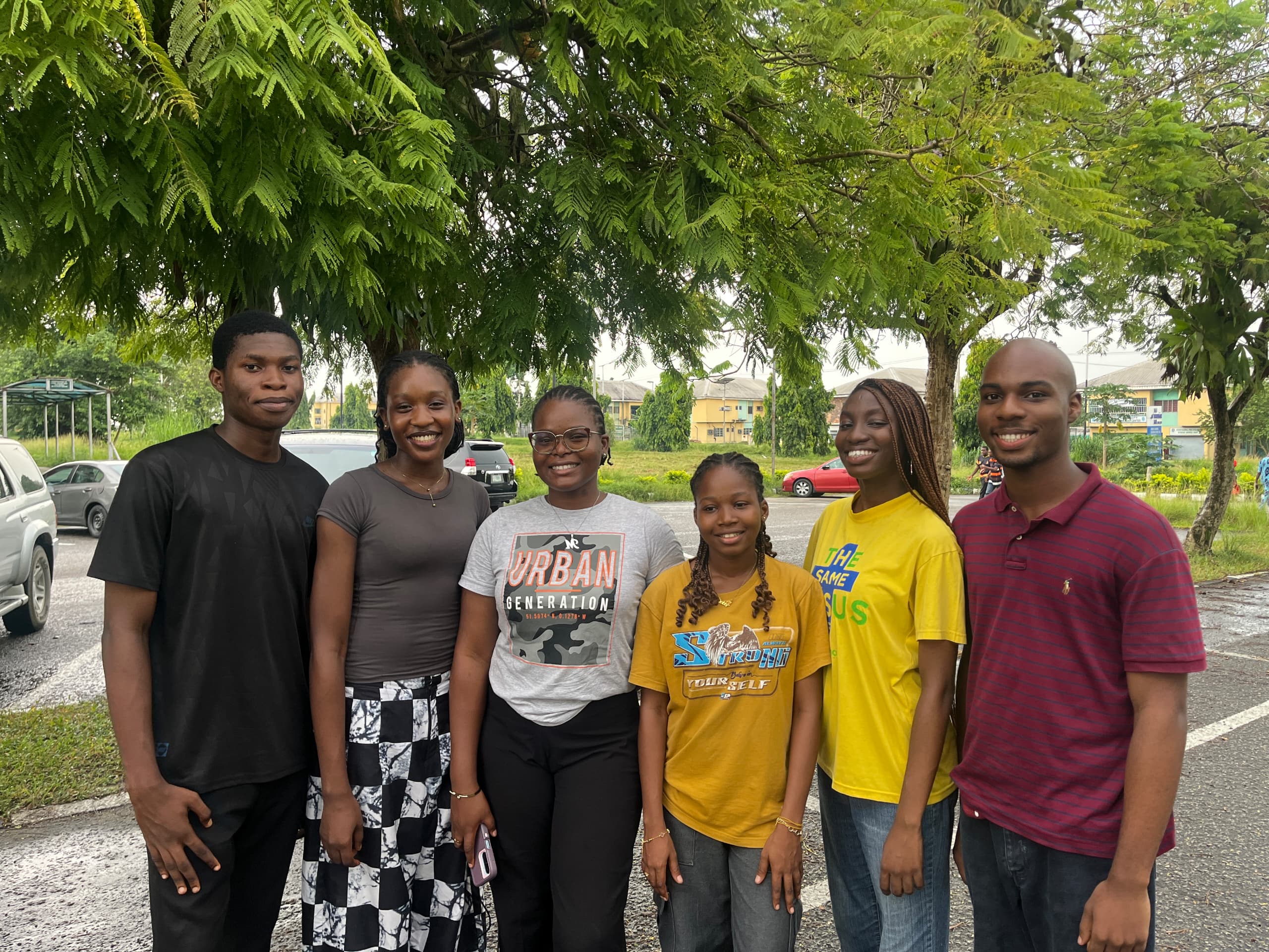 Six RAIN-INN RSU core team members standing outdoors.